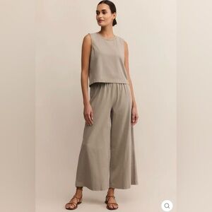 Sleeveless Tan Sloane Top and scout Pants Set